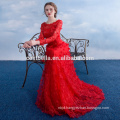 elegant Long Sleeve Red Wedding Dresses Evening Dress Evening Wear Party Wear